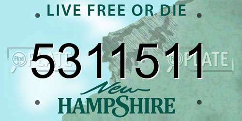 5311511 New Hampshire License Plate