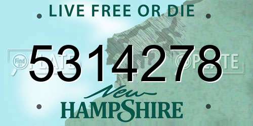 5314278 New Hampshire License Plate