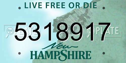 5318917 New Hampshire License Plate