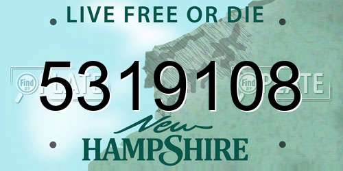 5319108 New Hampshire License Plate