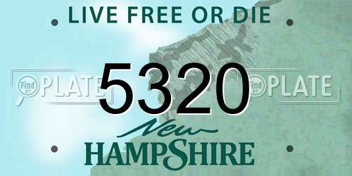 5320 New Hampshire License Plate