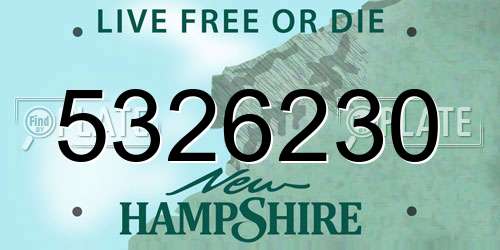 5326230 New Hampshire License Plate