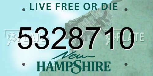 5328710 New Hampshire License Plate