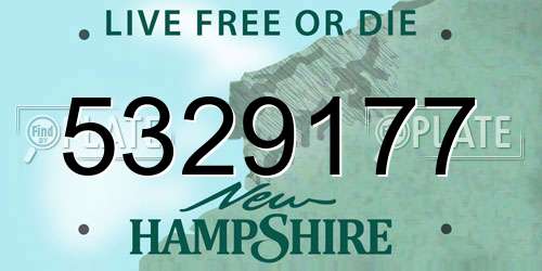 5329177 New Hampshire License Plate