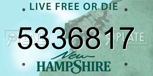 5336817 New Hampshire License Plate