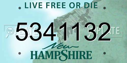 5341132 New Hampshire License Plate