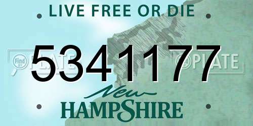 5341177 New Hampshire License Plate