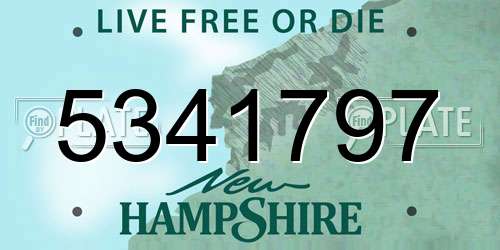 5341797 New Hampshire License Plate