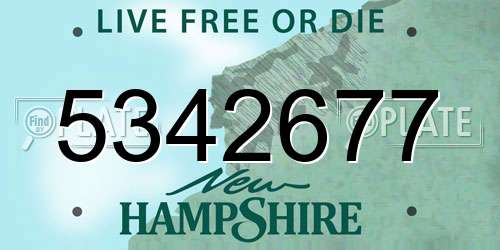 5342677 New Hampshire License Plate