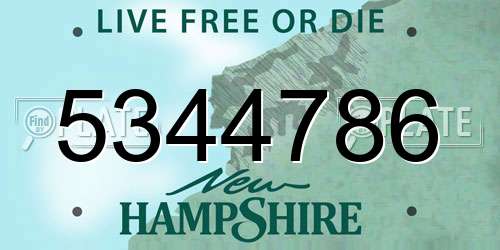 5344786 New Hampshire License Plate