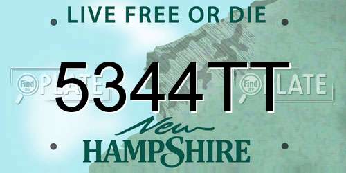 5344TT New Hampshire License Plate