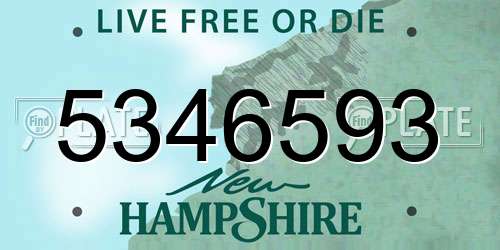 5346593 New Hampshire License Plate