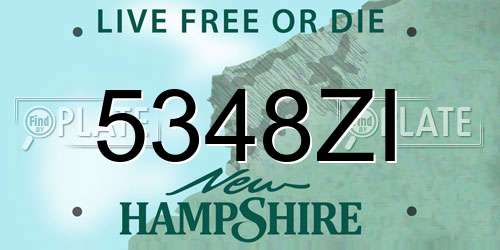 5348ZI New Hampshire License Plate