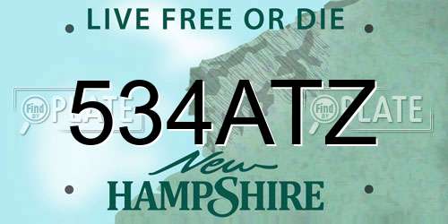 534ATZ New Hampshire License Plate