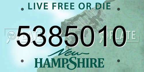 5385010 New Hampshire License Plate