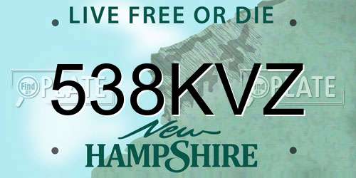 538KVZ New Hampshire License Plate