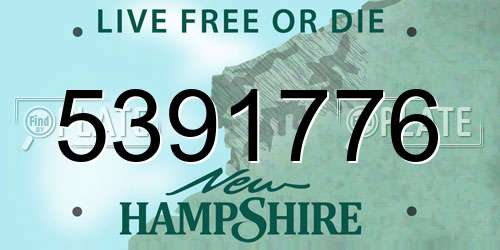 5391776 New Hampshire License Plate