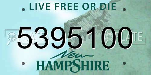 5395100 New Hampshire License Plate