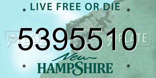 5395510 New Hampshire License Plate