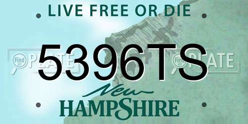 5396TS New Hampshire License Plate