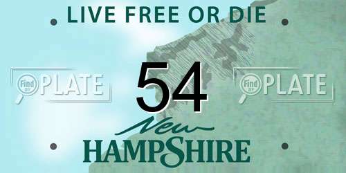 54 New Hampshire License Plate