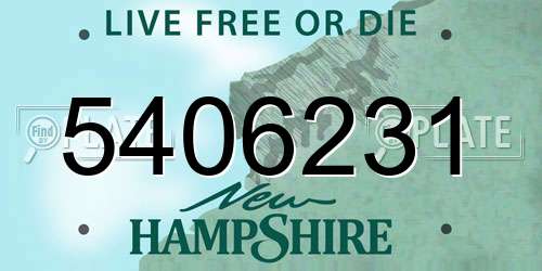 5406231 New Hampshire License Plate