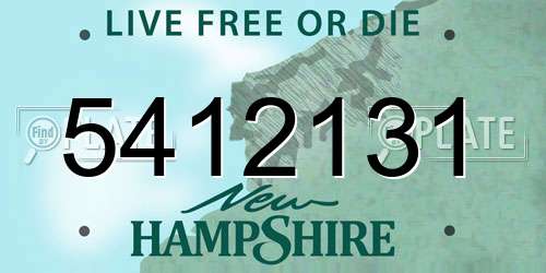5412131 New Hampshire License Plate