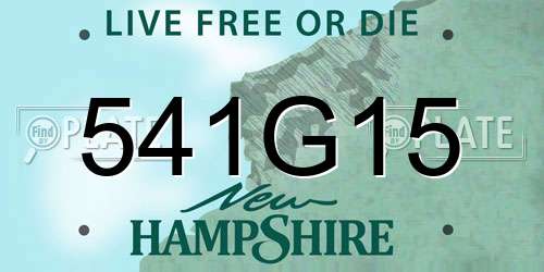 541G15 New Hampshire License Plate