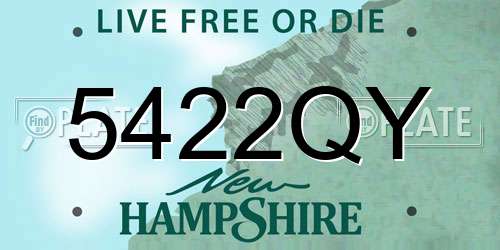 5422QY New Hampshire License Plate
