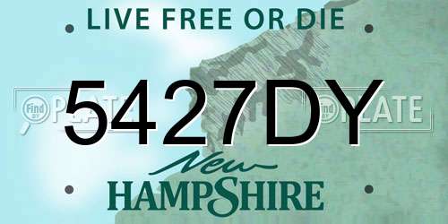 5427DY New Hampshire License Plate