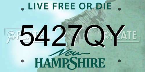 5427QY New Hampshire License Plate