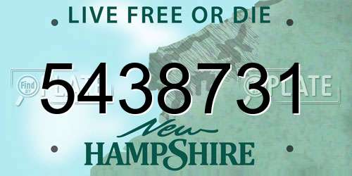5438731 New Hampshire License Plate