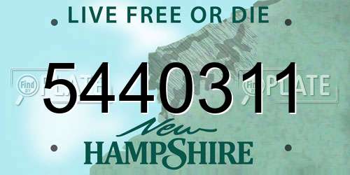 5440311 New Hampshire License Plate