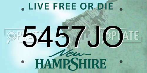 5457JO New Hampshire License Plate