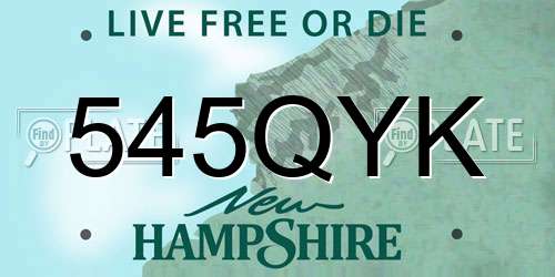545QYK New Hampshire License Plate
