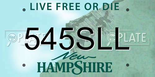 545SLL New Hampshire License Plate