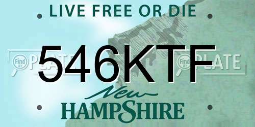 546KTF New Hampshire License Plate