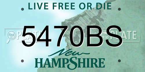 5470BS New Hampshire License Plate