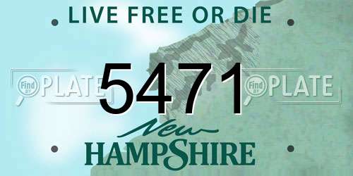 5471 New Hampshire License Plate