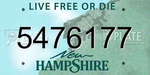 5476177 New Hampshire License Plate