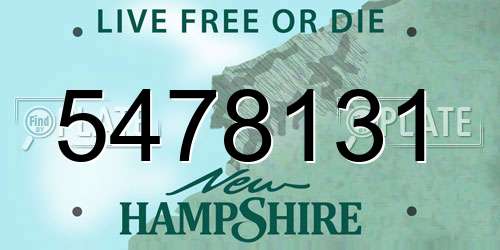5478131 New Hampshire License Plate