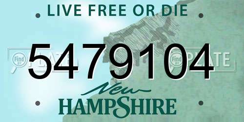 5479104 New Hampshire License Plate