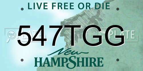 547TGG New Hampshire License Plate