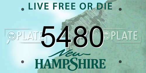 5480 New Hampshire License Plate