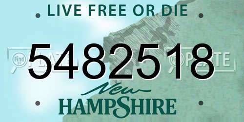 5482518 New Hampshire License Plate