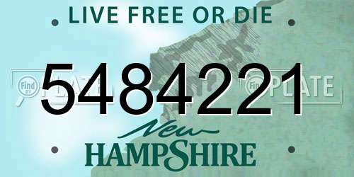 5484221 New Hampshire License Plate