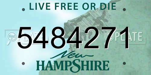 5484271 New Hampshire License Plate