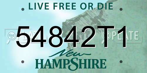 54842T1 New Hampshire License Plate
