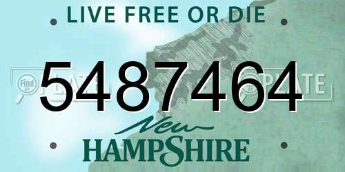 5487464 New Hampshire License Plate