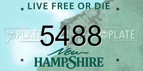 5488 New Hampshire License Plate
